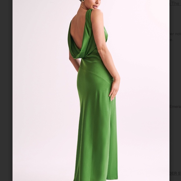 meshki nadia maxi satin dress w/ back cowl - Picture 1 of 4